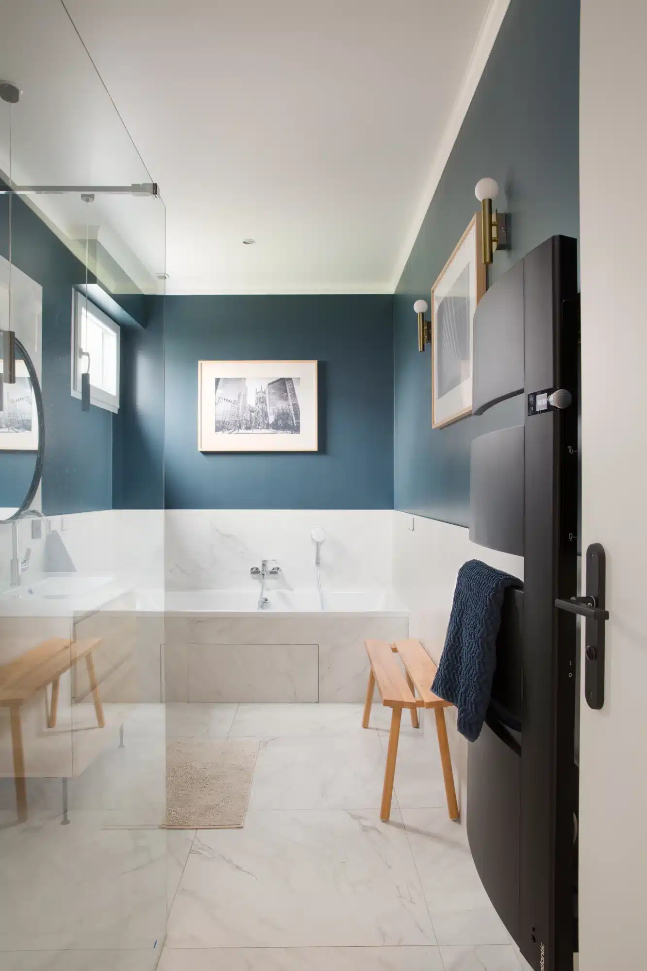 Salle de bain haut de gamme rénovée par Azurix à Thiais